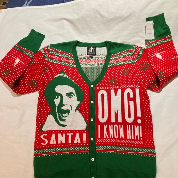 Elf Christmas Cardigan, Women's size large, NWT! - Picture 2 of 6